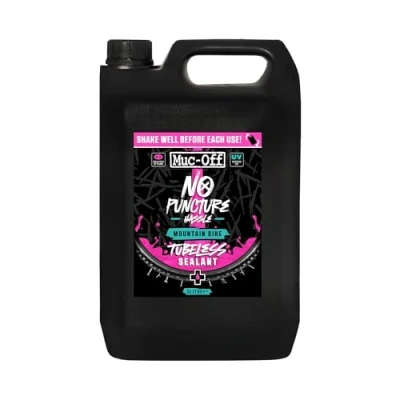 Imagen de Muc Off No Puncture Hassle Tubeless Sealant, 5 Litros Sellador de Neumáticos para Reparación Rueda Bicicleta Con Trazador UV Ruedas Agujeros Hasta 6 mm