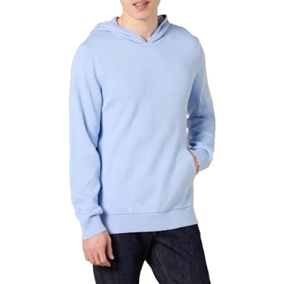 Imagen de Amazon Essentials Sudadera con Capucha de Corte Holgado Hombre, Azul Celeste Claro, M