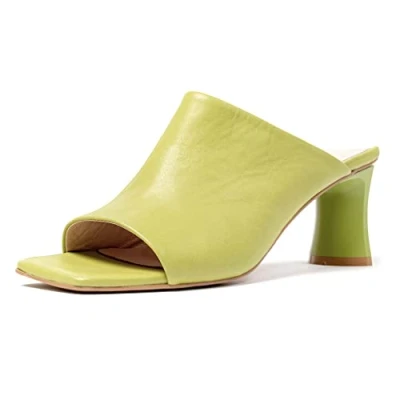 Imagen de L37 HANDMADE SHOES Usted Quiere Esto, Sandalia con talón Mujer, Green, 40 EU
