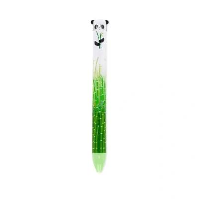 Imagen de Legami bolígrafo Click&amp;Clack de dos colores, tema Panda, tinta negra y verde, a presión, ideal para escuela, oficina, casa, bicolor, diámetro la punta 1 mm
