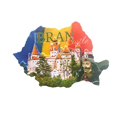 Imagen de Imán para nevera con diseño de castillo salvado en 3D Brasov, Rumanía, recuerdo viaje, regalo el hogar, cocina, frigorífico, decoración magnética