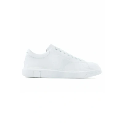 Imagen de Armani Exchange Hombre con Logotipo Bordado en la Suela Zapatillas, Op White, 42.5 EU