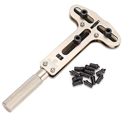 Imagen de YUYTE Accesorio Abrelatas para Reloj, Kit de Reparación Relojes, Juego Herramientas Barra Resorte Profesional, Pasador Enlace Banda Reloj con Estuche
