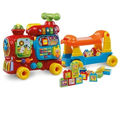Imagen de VTech Maxi tren 5 en 1, Andador, carrito y correpasillos para aprender a caminar, Juguete bebés +1 año, Versión ESP