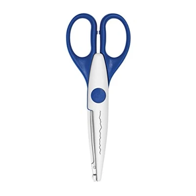 Imagen de Wedo 0771904 Tijeras de Corte Creativas 16 Cm con Filo Dentado, Longitud 160 Mm, Azul