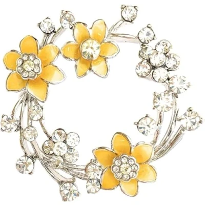 Imagen de Equilibrium 279412 Broche redondo de narciso radiante