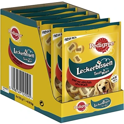Imagen de Golosinas Pedigree Aperitivos pequeños para Perros, Ideales el Entrenamiento o los descansos, Diferentes Tipos