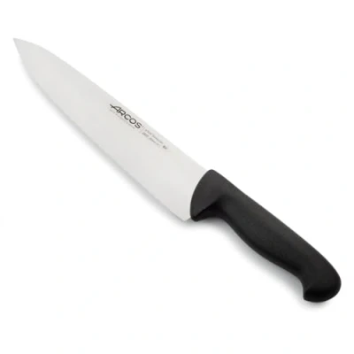 Imagen de Arcos Serie 2900 Cuchillo Cocinero Hoja Serrada de Acero Inoxidable NITRUM 250 mm Mango inyectado en Polipropileno Color negro