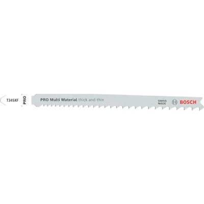 Imagen de Bosch 2x Hoja de Sierra calar PRO Thick and Thin Multi Material T345XF (para Madera con clavos, Acero, Longitud 132 mm, Professional Accesorios calar)
