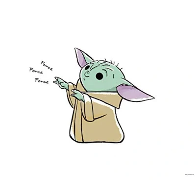 Imagen de Komar Star Wars Mandalorian The Child Sweet Force Baby Yoda, decoración de pared, póster artístico, tamaño 40 x 30 cm, sin marco, WB SW 013 30, multicolor
