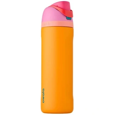 Imagen de Owala FreeSip Botella de agua isotérmica acero inoxidable con pajita para deportes y viajes, sin BPA, 710 ml, orquídea/naranja (tropical)