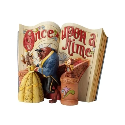 Imagen de Disney Figura en Forma de Libro La Bella y Bestia Bella, Diseñada por Jim Shore, Traditions, para coleccionar, Enesco