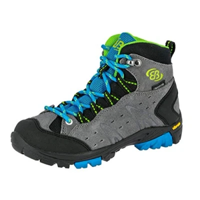 Imagen de Brütting Mount Bona High Kids, Zapatos de Rise Senderismo Unisex Niños, Gris/Azul/Lima, 32 EU