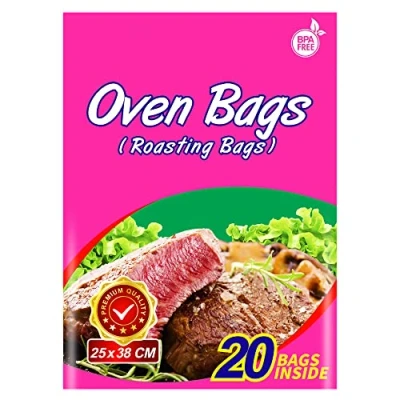 Imagen de 20 bolsas para asar al horno, carnes, pollo, pescado, verduras (1, 25 x 38 cm)