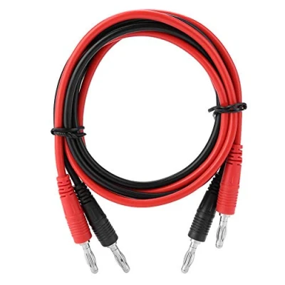 Imagen de Cable de Banana 4mm, Akozon P1041 Plug a 4mm prueba Multímetro 2 piezas