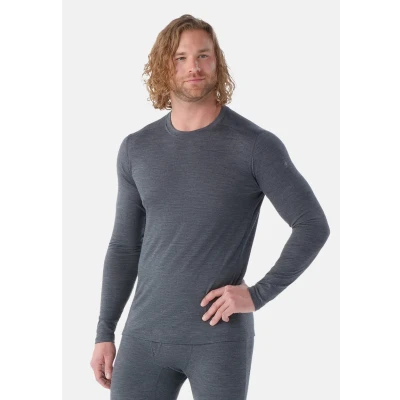 Imagen de Smartwool Classic Allseason Merino BASE Layer 1/4 ZIP Camiseta de manga larga, Hombre, Talla: Small, Iron heather