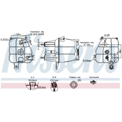 Imagen de NISSENS 996307 Depósito de Agua con tapa FIAT: Ducato III Furgón, Camión plataforma / Chasis, Bus, PEUGEOT: Boxer Furgón
