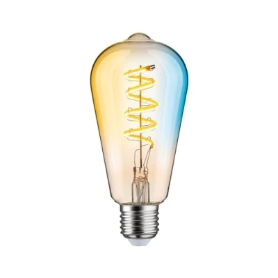 Imagen de Paulmann 29157 Mazorca LED filamentos 230V Smart Home Zigbee, ST64, E27, 600lm, 7,5W, Tunable White, regulable, oro, fuente de luz