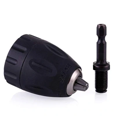 Imagen de FANMURAN mandril autoajustable 0,8 10 mm puntas portabrocas taladro para destornillador Drill Chuck de cierre rápido con vástago hexagonal