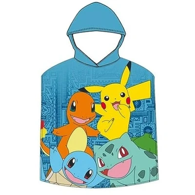 Imagen de FACTORY CR Poncho Pokemon 50x100 CMS, 240GR Microfibra