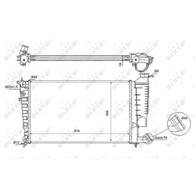 Imagen de NRF 54715 Radiador, refrigeración del motor Aluminio 610 358 16 con junta anular Aletas soldadas CITROËN: Xsara Hatchback, Coupé