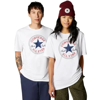 Imagen de Converse GO TO Chuck Taylor Classic Patch TEE Unisex Camiseta estampada, Talla: XL, White