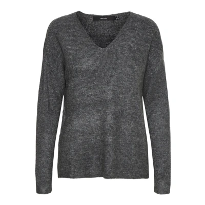 Imagen de Vero Moda Vmcrewlefile LS Vneck NOOS Jersey de punto, Mujer, Talla: Large, Medium grey melange
