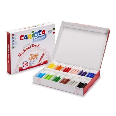 Imagen de Carioca Rotuladores Joy Punta Fina School Box Caja con 288 Superlavables y gran Cobertura Ø 2,8 mm piezas