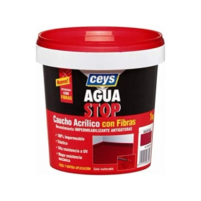 Imagen de ceys CE903312 AGUASTOP CAUCHO FIBRAS BLANCO 1KG