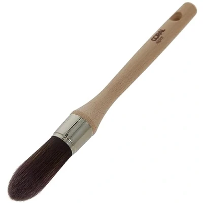 Imagen de Coral 33714 Aspire Pincel Redondo de 25 mm, Perfil Profesional Punta Firme para Detalles rápidos y precisos, Acabado Ultra Suave con emulsión Comercial o Mango Madera FSC Brillante