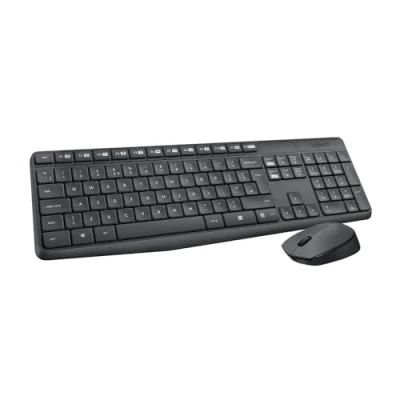 Imagen de Logitech MK235 Combo con Teclado y Ratón Inalámbrico para Windows, Disposición QWERTY US Internacional Gris