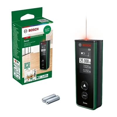 Imagen de Bosch Medidor Láser Zamo 4.ª gen. (medición fácil y precisa hasta 25 m, pilas recargables mediante USB C®, con función de acoplamiento, en caja)