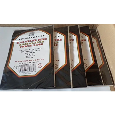 Imagen de docsmagic.de 5X 100 Resealable Magazine Size Comic Book Bags 8 3/4&quot;x 11 1/8&quot;+ 1 1/2&quot;Flap 2 Mil Auto Adhesivas Bolsas Protectoras