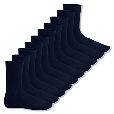 Imagen de Footstar calcetines de algodón para hombre y mujer (10 pares), clásicos Everyday!, marine, 43 46