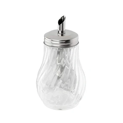 Imagen de FMProfessional Azucarero, Dosificador de Azúcar, Azucarero Vintage Cristal, con en Acero Inoxidable, Capacidad 280ml, 8 x 14,5 cm, 1 ud.