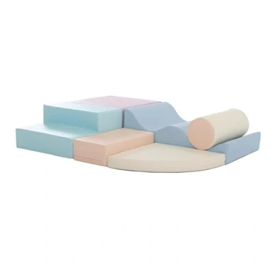 Imagen de IGLU Soft Play 6 XL Bloques de Espuma Figuras Construcción Juguete para Aprendizaje Creativo Infantil Conjunto Cubos Multicolores