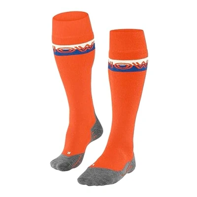 Imagen de Falke SK2 Intermediate M KH Lana Hilo Funcional Calida Gruesa 1 Par, Calcetines de esquí Hombre, Naranja (Flash Orange 8034), 39 41