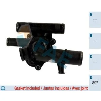 Imagen de FAE 5350889 Termostato, refrigerante 89 con juntas RENAULT: MEGANE 2, SCENIC 2 Coupe Cabriolet, SUZUKI: Grand Vitara SUV