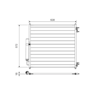 Imagen de VALEO 814053 Condensador con secador Aluminio 572 LAND ROVER: Range Rover 4, Sport