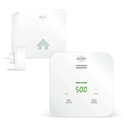 Imagen de ELRO Connects SF500CO2 Smart WiFi CO2 Meter Kit Komplettset mit koppelbarem Luftqualitätsmessgerät + K2 Connector