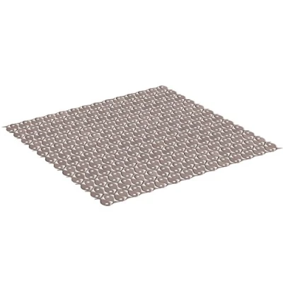 Imagen de Tatay Alfombra de Bañera Antideslizante PVC con Ventosas, Resistentes a Moho y Microbios, Anti Bacteriano, Diseño Piscis, Visón . Medidas 54 x cm