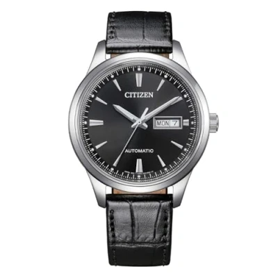 Imagen de Citizen Reloj NY4058 01E Mecha Automático Hombre Caja 40mm, Esfera Negra, Correa de Piel, Fondo Transparente, WR 5 Bar