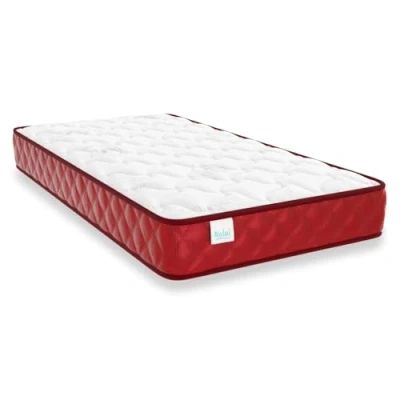Imagen de Nalui Colchón Cuna 140 x 70 cm Baby Dreams Núcleo HR Adapt Foam, Lateral 3D Transpirable y Tejido Aloe Vera Hipoalergénico, Reversible, Certificado Oeko Tex® Hecho en España. Altura ±11cm, Burdeos