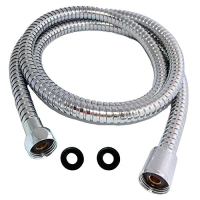 Imagen de Kibath 106151 Flexo WC, Bidet, hidro escobilla Fabricado en latón con Acabados Cromo Brillo de 120 cm. Manguera Especialmente Reforzada para Mayor Resistencia. Repuestos Originales garantizados