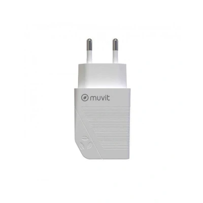 Imagen de Cargador Muvit MCPAK0001, USB A, Lightning, Carga rápida, 12W, 3A, Blanco