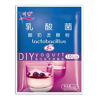 Imagen de SUCHUANGUANG Lactobacillus Yogurt Starter, 5 probióticos, 1g 1L, * Paquete de 10, Hacer Postre en casa Arrancador fermentos