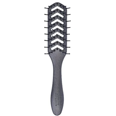Imagen de Denman Flexible Vent Brush For Blow Drying Styling Hair Wet Dry Curly Thick Straight Women and Men (Black), (F200TEPT)