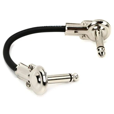 Imagen de Hosa IRG 100.5, Guitar Patch Cable, Low profile Right angle to Same, 6 in