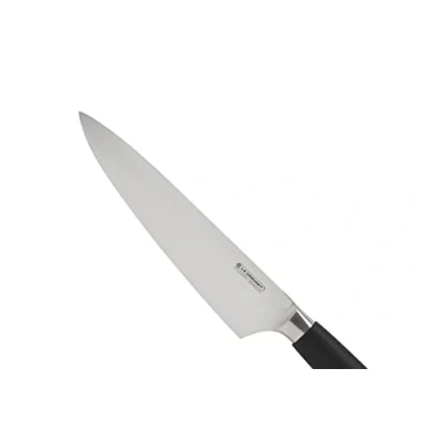 Imagen de Le Creuset Cuchillo del chef, 20 cm, Hoja de Acero 18 y 8 con borde recto, Mango plástico, inoxidable, Negro Inox, 98000320000300