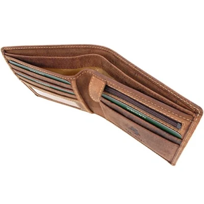 Imagen de VISCONTI Shield 707 Cartera Cuero Hunter Tostado RFID